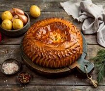 Пирог с картофелем и мясом