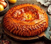 Пирог с картофелем и мясом