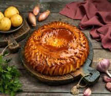 Пирог с картофелем и луком