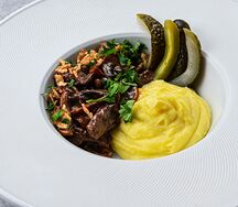 Бефстроганов с грибами
