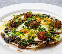 Яичница с шампиньонами
