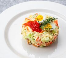 Оливье с цыпленком