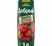 Сок Добрый Яблоко-Клубника