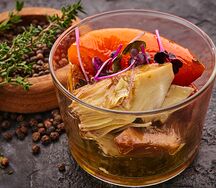 Маринованные артишоки с печеным перцем
