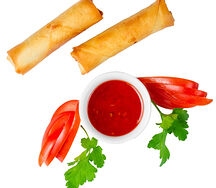 Рисовые рулетики с мясом