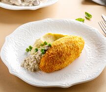 Хрустящая котлета с трюфельным пюре