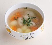 Детский суп с куриными фрикадельками