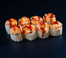 Запеченный ролл с лососем
