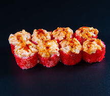 Запеченный ролл с креветками