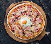 Пицца Карбонара (традиционное тесто)