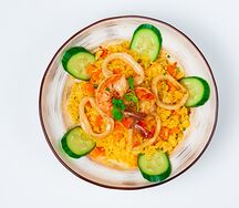 Жареный рис с морепродуктами