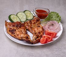 Цыпленок табака на мангале