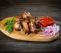 Шашлык из бараньих семечек