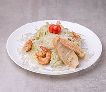 Салат Цезарь с креветками