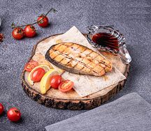 Стейк из семги на углях 