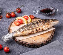 Рыба сибас на мангале