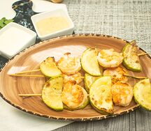 Креветки с цукини