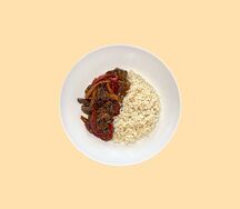 Индейка с овощами и кускусом