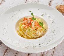Феттуччине с крабом