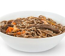 Гречневая лапша с говядиной