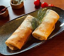 Блинчики с ветчиной и сыром