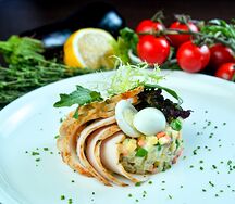 Оливье с куриным филе