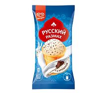 Русский Размах мороженое молочное в вафельном стаканчике с шоколадной крошкой