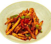 Картофель фри с курицей