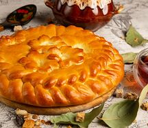 Пирог с мясом и капустой