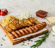 Диетический ланч с кебабом из курицы