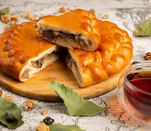 Пирог с картофелем и грибами