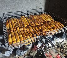 Шашлык из курицы в лаваше с перцем халапеньо 