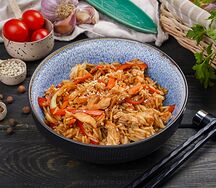 Удон с рисом и овощами