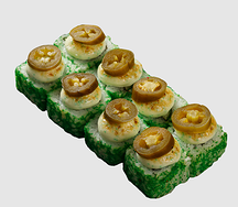 Ролл запеченный с кальмаром и халапеньо