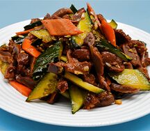 №725 Салат Куриные желудки с огурцом
