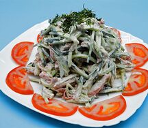№723 Салат Куриное филе с шампиньонами