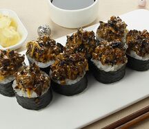 Запеченный ролл с грибами