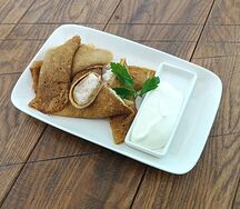 Блины с ветчиной и сыром