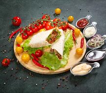 Шаурма свиная на углях BBQ