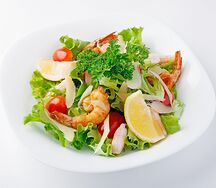 С креветками и черри