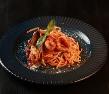 Спагетти с морепродуктами том ям