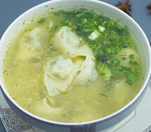 Домашние Пельмени с бульоном 
