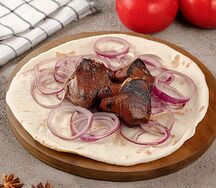 Шашлык из говяжьей печени 