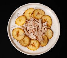 Командорский кальмар с картофелем на гриле