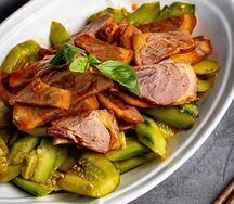 Салат Рулька с огурцом