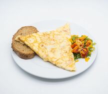 Омлет с ветчиной и грибами