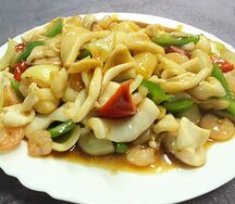 Морепродукты в соевом соусе