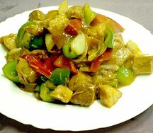 Рулька кусочками в соусе №210