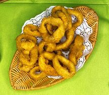 Кольца кальмара в сухарях 
