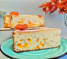 Запеканка творожная с курагой и семенами чиа